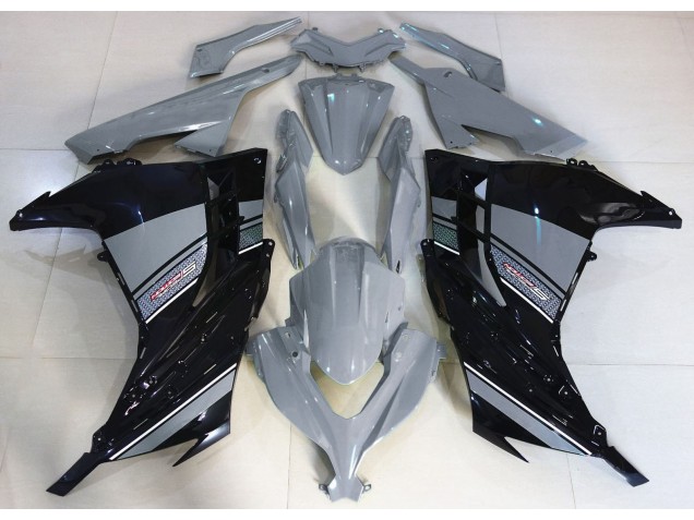 Nardo Grey and Black 2013-2018 Kawasaki Ninja 300 Fairings Factory Nardo Grey and Black 2013-2018 Kawasaki Ninja 300 Fairings Factory