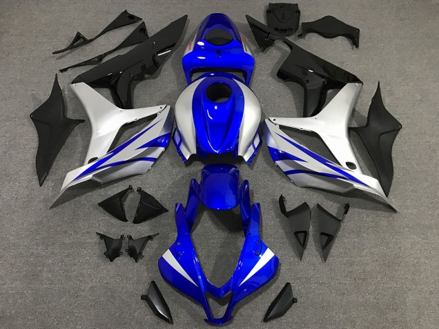 OEM Style Blue and Silver 2007-2008 Honda CBR600RR Fairings Factory OEM Style Blue and Silver 2007-2008 Honda CBR600RR Fairings Factory