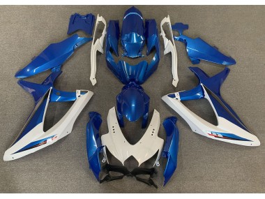 OEM Style Blue and White 2008-2010 Suzuki GSXR 600-750 Fairings Factory