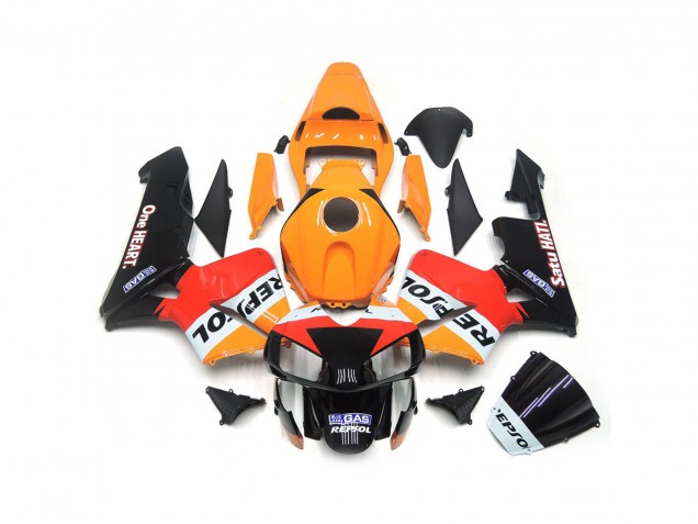 One Heart. Repsol 2003-2004 Honda CBR600RR Fairings Factory One Heart. Repsol 2003-2004 Honda CBR600RR Fairings Factory