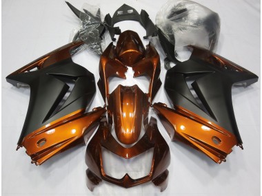 Orange and Matte Black 2008-2013 Kawasaki Ninja 250 Fairings Factory