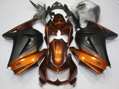 Orange and Matte Black 2008-2013 Kawasaki Ninja 250 Fairings Factory