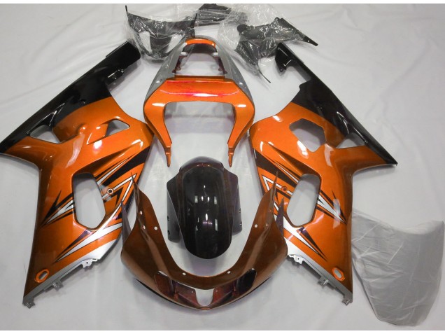 Orange and Silver 2001-2003 Suzuki GSXR 600-750 Fairings Factory Orange and Silver 2001-2003 Suzuki GSXR 600-750 Fairings Factory