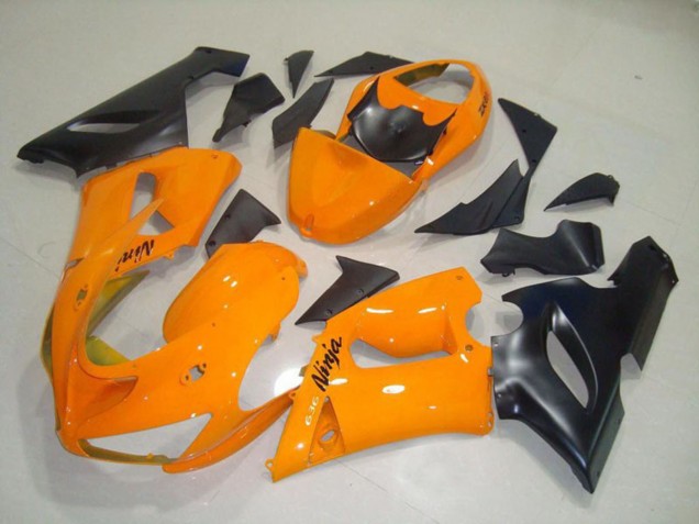 Orange Black 2005-2006 Kawasaki ZX6R Fairings Factory Orange Black 2005-2006 Kawasaki ZX6R Fairings Factory