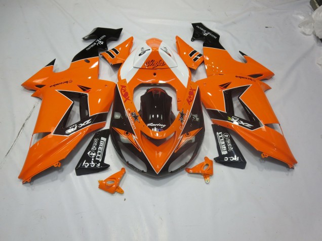 Orange Black 2006-2007 Kawasaki ZX10R Fairings Factory Orange Black 2006-2007 Kawasaki ZX10R Fairings Factory