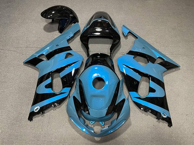 Pearl Light Blue and Black 2001-2003 Suzuki GSXR 600-750 Fairings Factory Pearl Light Blue and Black 2001-2003 Suzuki GSXR 600-750 Fairings Factory