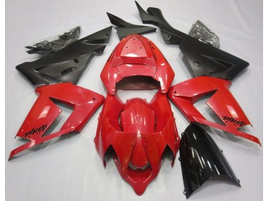 Pearl Red & Black 2004-2005 Kawasaki ZX10R Fairings Factory