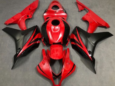 Pearl Red & Black 2007-2008 Honda CBR600RR Fairings Factory