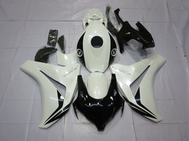Pearl White and Black 2008-2011 Honda CBR1000RR Fairings Factory Pearl White and Black 2008-2011 Honda CBR1000RR Fairings Factory
