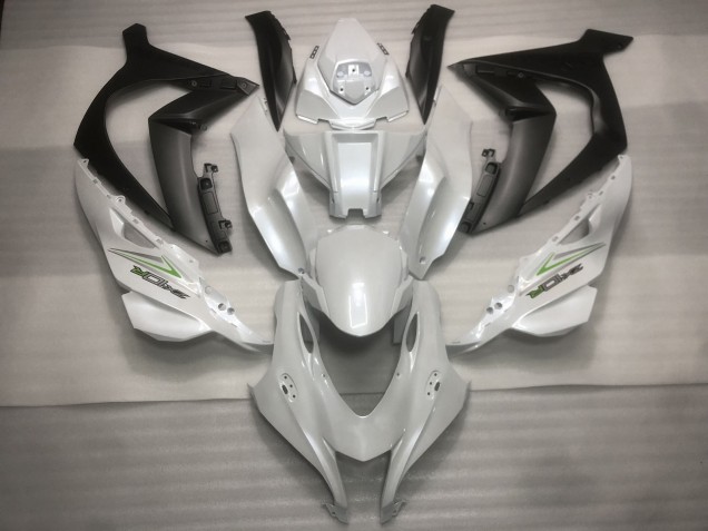 Pearl white and Green 2016-2019 Kawasaki ZX10R Fairings Factory Pearl white and Green 2016-2019 Kawasaki ZX10R Fairings Factory