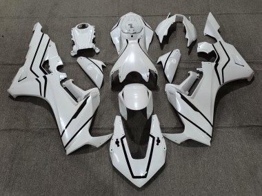 Pearl White & Black Lining 2017-2019 Honda CBR1000RR Fairings Factory