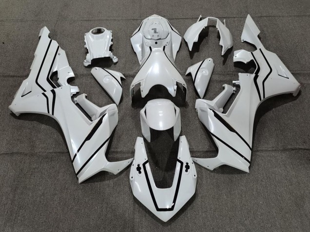 Pearl White & Black Lining 2017-2019 Honda CBR1000RR Fairings Factory Pearl White & Black Lining 2017-2019 Honda CBR1000RR Fairings Factory