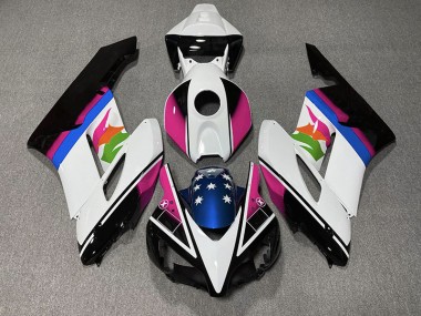 Pink and Blue Flag 2004-2005 Honda CBR1000RR Fairings Factory