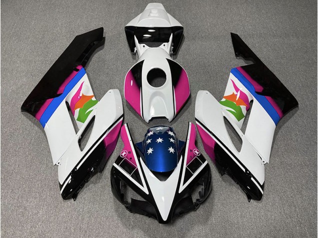 Pink and Blue Flag 2004-2005 Honda CBR1000RR Fairings Factory Pink and Blue Flag 2004-2005 Honda CBR1000RR Fairings Factory