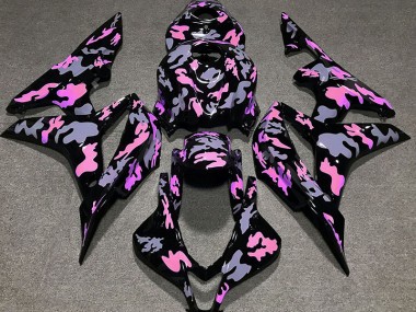 Pink and Gray Camouflage 2007-2008 Honda CBR600RR Fairings Factory