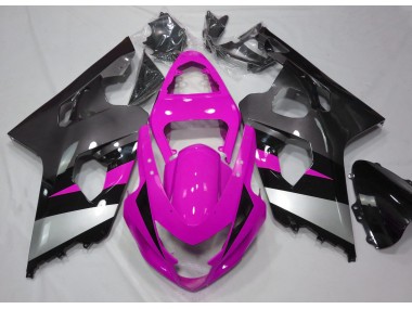 Pink and Silver 2004-2005 Suzuki GSXR 600-750 Fairings Factory