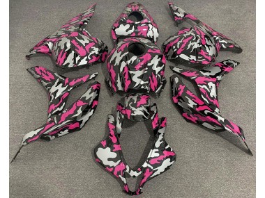 Pink and Silver Camo 2009-2012 Honda CBR600RR Fairings Factory