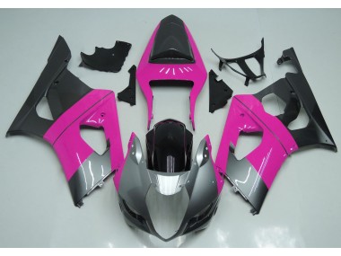 Pink Silver and Black 2003-2004 Suzuki GSXR 1000 Fairings Factory