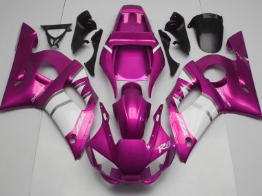 Pink & White 1998-2002 Yamaha R6 Fairings Factory