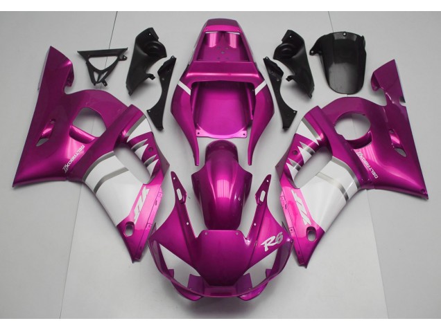 Pink & White 1998-2002 Yamaha R6 Fairings Factory Pink & White 1998-2002 Yamaha R6 Fairings Factory