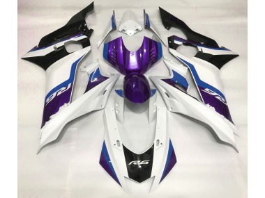 Purple and Gloss White 2017-2019 Yamaha R6 Fairings Factory