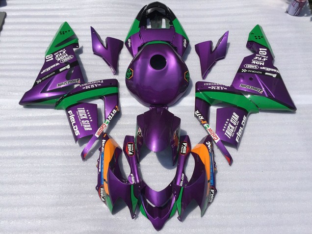 Purple and Green Trickstar 2004-2005 Kawasaki ZX10R Fairings Factory Purple and Green Trickstar 2004-2005 Kawasaki ZX10R Fairings Factory