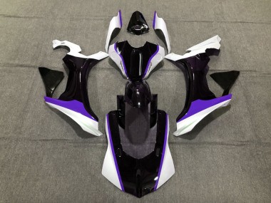 Purple Black and White 2015-2019 Yamaha R1 Fairings Factory