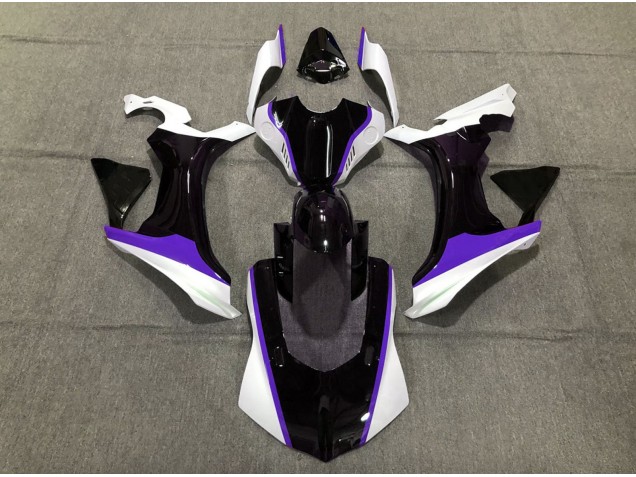 Purple Black and White 2015-2019 Yamaha R1 Fairings Factory Purple Black and White 2015-2019 Yamaha R1 Fairings Factory