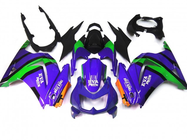 Purple Green and black 2008-2013 Kawasaki Ninja 250 Fairings Factory Purple Green and black 2008-2013 Kawasaki Ninja 250 Fairings Factory
