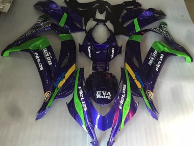 Purple Green and Gloss 2016-2019 Kawasaki ZX10R Fairings Factory