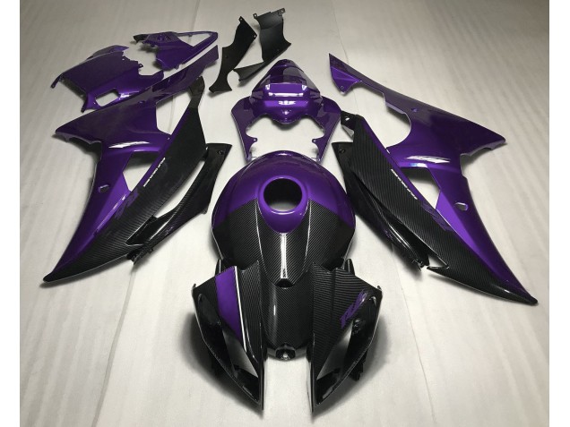 Purple w Carbon Style 2008-2016 Yamaha R6 Fairings Factory Purple w Carbon Style 2008-2016 Yamaha R6 Fairings Factory