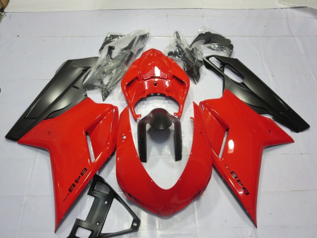 Red 2007-2012 Ducati 848 1098 1198 Fairings Factory Red 2007-2012 Ducati 848 1098 1198 Fairings Factory