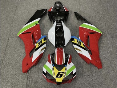 Red 6 2004-2005 Honda CBR1000RR Fairings Factory