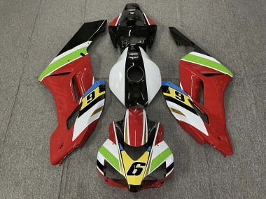 Red 6 2004-2005 Honda CBR1000RR Fairings Factory