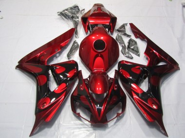 Red and Black Candy 2006-2007 Honda CBR1000RR Fairings Factory