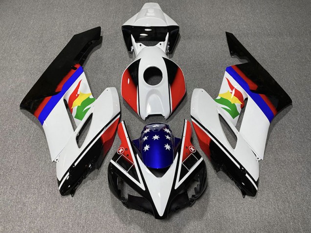Red and Blue Flag 2004-2005 Honda CBR1000RR Fairings Factory Red and Blue Flag 2004-2005 Honda CBR1000RR Fairings Factory