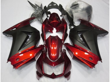 Red and Matte Black 2008-2013 Kawasaki Ninja 250 Fairings Factory