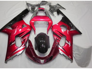 Red and Silver 2001-2003 Suzuki GSXR 600-750 Fairings Factory