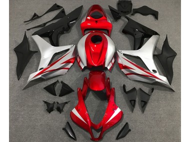 Red and Silver OEM Style 2007-2008 Honda CBR600RR Fairings Factory