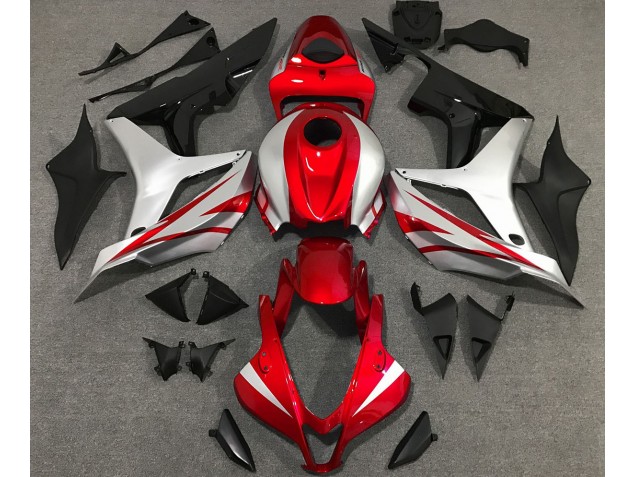 Red and Silver OEM Style 2007-2008 Honda CBR600RR Fairings Factory Red and Silver OEM Style 2007-2008 Honda CBR600RR Fairings Factory