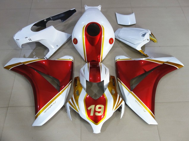 Red and White 19 2008-2011 Honda CBR1000RR Fairings Factory Red and White 19 2008-2011 Honda CBR1000RR Fairings Factory