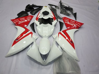 Red and White 2013-2014 Yamaha R1 Fairings Factory