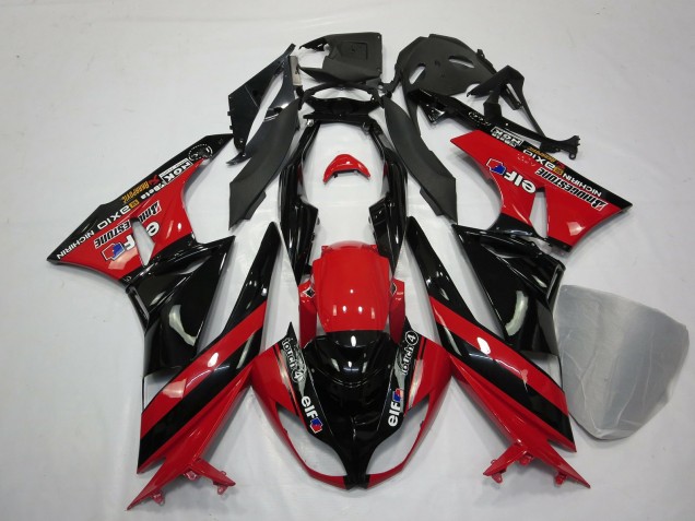 Red Black 2009-2012 Kawasaki ZX6R Fairings Factory Red Black 2009-2012 Kawasaki ZX6R Fairings Factory