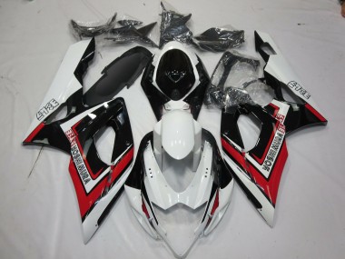 Red Black and White 2005-2006 Suzuki GSXR 1000 Fairings Factory