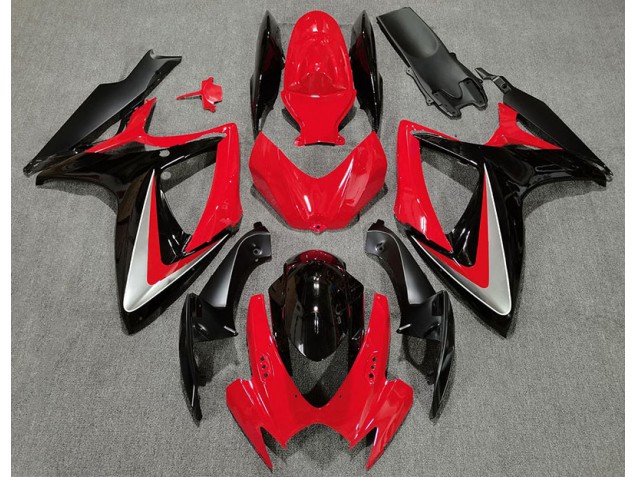 Red Black OEM Style 2006-2007 Suzuki GSXR 600-750 Fairings Factory Red Black OEM Style 2006-2007 Suzuki GSXR 600-750 Fairings Factory