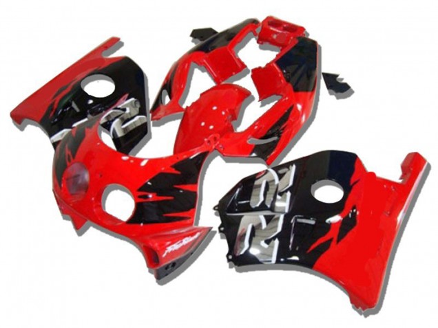 Red Black Silver RR 1990-1998 Honda CBR250RR Fairings Factory Red Black Silver RR 1990-1998 Honda CBR250RR Fairings Factory
