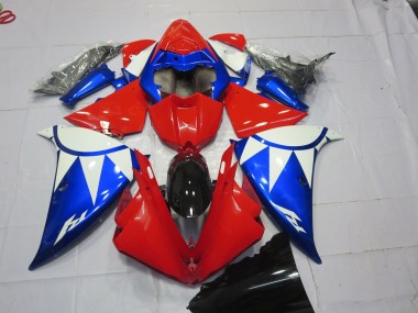 Red Blue and White 2013-2014 Yamaha R1 Fairings Factory