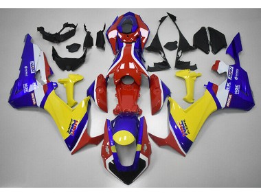 Red Blue and Yellow HRC 2017-2019 Honda CBR1000RR Fairings Factory