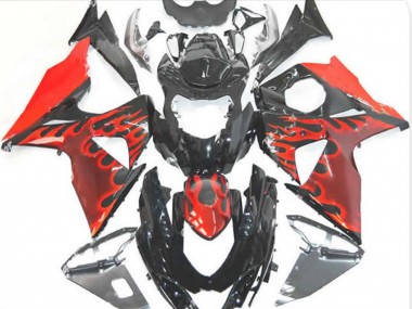 Red Flame 2009-2016 Suzuki GSXR 1000 Fairings Factory