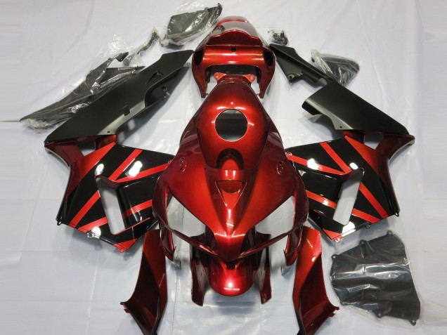 Red & Gloss Black Design 2005-2006 Honda CBR600RR Fairings Factory Red & Gloss Black Design 2005-2006 Honda CBR600RR Fairings Factory